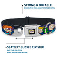 Load image into Gallery viewer, RUGRATS Logo Full Color Seatbelt Buckle Collar - RUGRATS Group Pose2 w/Reptar