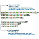 Scooby Doo SD Dog Tag Baby Blue Seatbelt Buckle Collar - Scooby Doo Holiday Scenes and Icons Baby Blue