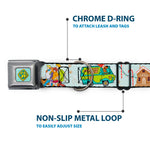 Scooby Doo SD Dog Tag Baby Blue Seatbelt Buckle Collar - Scooby Doo Holiday Scenes and Icons Baby Blue
