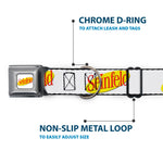 SEINFELD Spotlight Logo Full Color White/Yellow/Red Seatbelt Buckle Collar - SEINFELD Spotlight Logo White/Yellow/Red