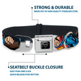 Load image into Gallery viewer, Superman Black/Silver Seatbelt Buckle Collar - Superman Metropolis Face-Off