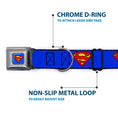 Load image into Gallery viewer, Superman Full Color Blue Seatbelt Buckle Collar - Superman Shield Blue