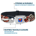 Load image into Gallery viewer, Superman Full Color Blue Seatbelt Buckle Collar - Superman Color Flying Bricks Scene