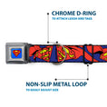 Load image into Gallery viewer, Superman Full Color Blue Seatbelt Buckle Collar - Superman Shield w/Cape