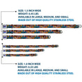 Load image into Gallery viewer, Superman Full Color Blue Seatbelt Buckle Collar - SUPERMAN Action Blocks Red/Blue