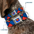 Load image into Gallery viewer, Superman Blue Seatbelt Buckle Collar - Superman Shield CLOSE-UP Blue/Red/Yellow