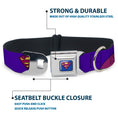 Load image into Gallery viewer, Bizzaro Logo Full Color Blue Seatbelt Buckle Collar - Bizzaro Logo w/Bizzaro Pose