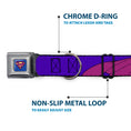 Load image into Gallery viewer, Bizzaro Logo Full Color Blue Seatbelt Buckle Collar - Bizzaro Logo w/Bizzaro Pose