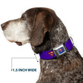 Load image into Gallery viewer, Bizzaro Logo Full Color Blue Seatbelt Buckle Collar - Bizzaro Logo w/Bizzaro Pose