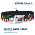 Load image into Gallery viewer, Superman Shield Full Color Americana Blue Seatbelt Buckle Collar - Superman Shield Americana Red/White/Blue/Yellow