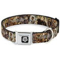 Load image into Gallery viewer, Winchester Logo Full Color Black/White Seatbelt Buckle Collar - SUPERNATURAL 4-Character Saintly Icons/Skull & Roses