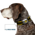 Load image into Gallery viewer, SUPER BEE Logo Full Color Black/Yellow/White Seatbelt Buckle Collar - SUPER BEE Logo/Stripes Black/Yellow/White