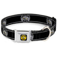Load image into Gallery viewer, SUPER BEE Logo Full Color Black/Yellow/White Seatbelt Buckle Collar - SUPER BEE Logo/Stripes Black/Gray/Yellow/White