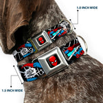 MARVEL UNIVERSE Spider-Man Full Color Seatbelt Buckle Collar - JRNY-Spider-Man in Action2 w/AMAZING SPIDER-MAN