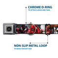 Load image into Gallery viewer, Spider Icon Silver/Black Seatbelt Buckle Collar - 6-Spider Hero Action Poses Grays