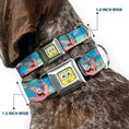 Load image into Gallery viewer, Sponge Bob 3-D Face CLOSE-UP Full Color Seatbelt Buckle Collar - SpongeBob & Patrick Starfish Jellyfishing Scenes