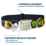 SpongeBob Face CLOSE-UP Seatbelt Buckle Collar - Krusty Krab's Cam Scene Blocks