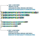 Sponge Bob Face CLOSE-UP Full Color Seatbelt Buckle Collar - SpongeBob and Friends/Logo