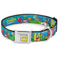 Load image into Gallery viewer, Sponge Bob Face CLOSE-UP Full Color Seatbelt Buckle Collar - SpongeBob and Friends/Logo