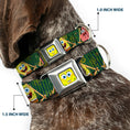 Load image into Gallery viewer, Sponge Bob Face CLOSE-UP Full Color Seatbelt Buckle Collar - SpongeBob & Patrick Starfish Bamboo Frames/Logo