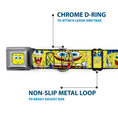 Load image into Gallery viewer, Sponge Bob Face CLOSE-UP Full Color Seatbelt Buckle Collar - SpongeBob Expressions Stripe Blue