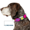 Load image into Gallery viewer, SpongeBob Face CLOSE-UP Full Color Seatbelt Buckle Collar - Patrick Starfish Pose BUBBLES MAKE PEOPLE HAPPY Pink/Yellow/White/Blue