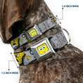 Load image into Gallery viewer, SpongeBob Face CLOSE-UP Full Color Seatbelt Buckle Collar - SpongeBob 3-Poses SPONGEITUDE Grays/Black