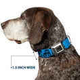 Load image into Gallery viewer, Steal Your Face Seatbelt Buckle Collar - Grateful Dead Text w/Skull & Roses Turquoise