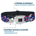 Load image into Gallery viewer, Steal Your Face Seatbelt Buckle Collar - Steal Your Face Stacked Red/White/Blue