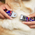 Load image into Gallery viewer, Steal Your Face Seatbelt Buckle Collar - Steal Your Face Stacked Red/White/Blue