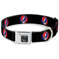 Load image into Gallery viewer, Steal Your Face Seatbelt Buckle Collar - Steal Your Face Repeat Black/Color