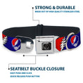 Load image into Gallery viewer, Steal Your Face Seatbelt Buckle Collar - Steal Your Face w/Lightning Bolt Repeat Red/White/Blue
