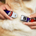 Load image into Gallery viewer, Steal Your Face Seatbelt Buckle Collar - Steal Your Face w/Lightning Bolt Repeat Red/White/Blue