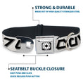 Load image into Gallery viewer, Star Wars Galactic Empire Insignia Full Color Black/White Seatbelt Buckle Collar - Star Wars Aurebesh STORMTROOPER White/Gray/Black