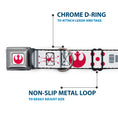 Load image into Gallery viewer, Star Wars Rebel Alliance Insignia Full Color White/Red Seatbelt Buckle Collar - Star Wars REBEL PILOT Rebel Alliance Insignia/Lightsaber/X-Wing Fighter White/Red/Yellow/Gray