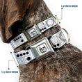 Load image into Gallery viewer, Star Wars Stormtrooper Face Full Color White/Black/Grays Seatbelt Buckle Collar - Star Wars Stormtroopers Utility Belt2 Bounding White/Grays/Black