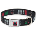Load image into Gallery viewer, Star Wars Darth Vader Face Full Color Red Seatbelt Buckle Collar - Star Wars Darth Vader Utility Belt Bounding3 Black/Grays/Reds/Greens