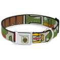 Load image into Gallery viewer, Star Wars Boba Fett Helmet Full Color Tan Seatbelt Buckle Collar - Star Wars Boba Fett Utility Belt Bounding Tan