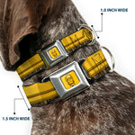 C3-PO Face Full Color Yellows/Black Seatbelt Buckle Collar - Star Wars C3-PO Wires Bounding2 Yellows/Black/Multi Color