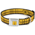 Load image into Gallery viewer, C3-PO Face Full Color Yellows/Black Seatbelt Buckle Collar - Star Wars C3-PO Wires Bounding2 Yellows/Black/Multi Color
