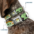 Load image into Gallery viewer, Star Wars The Child Chibi Pod Pose Full Color Black Seatbelt Buckle Collar - Star Wars The Child Chibi Face Blocks Black
