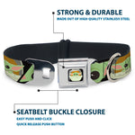 Star Wars The Child Chibi Pod Pose Full Color Black Seatbelt Buckle Collar - Star Wars The Child Chibi Face Blocks Black