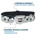 Load image into Gallery viewer, STAR WARS Logo Black/White Seatbelt Buckle Collar - Star Wars The Child Holiday Carriage Pod Scattered White/Gray