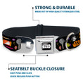 Load image into Gallery viewer, STAR WARS Logo Black/White Seatbelt Buckle Collar - Star Wars Festive Candy Icons Collage Black/Multi Color