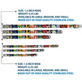 Load image into Gallery viewer, STAR WARS Logo Full Color Black/White Seatbelt Buckle Collar - Star Wars Classic 16-Character Pose Blocks Multi Color