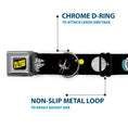 Load image into Gallery viewer, Star Wars MILLINNIUM FALCON Text Full Color Black/Yellow Seatbelt Buckle Collar - Star Wars Death Star Millennium Falcon and X-Wing Fighter in Space Black