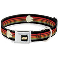 Load image into Gallery viewer, STAR WARS Stripe Logo Full Color Black/Multi Color Seatbelt Buckle Collar - Star Wars Millennium Falcon Stripe Black/Multi Color