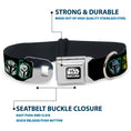 Load image into Gallery viewer, STAR THE MANDALORAIN Title Logo Full Color Black/White Seatbelt Buckle Collar - Star Wars the Mandalorian Helmets Black/Multi Color