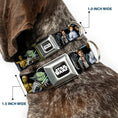 Load image into Gallery viewer, STAR WARS Logo Full Color Black/White Seatbelt Buckle Collar - Star Wars Classic Character Poses Black