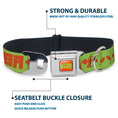 Load image into Gallery viewer, STAR WARS Logo Full Color Orange/Green Seatbelt Buckle Collar - Star Wars JABBA THE HUTT Text and Characters Green/Orange